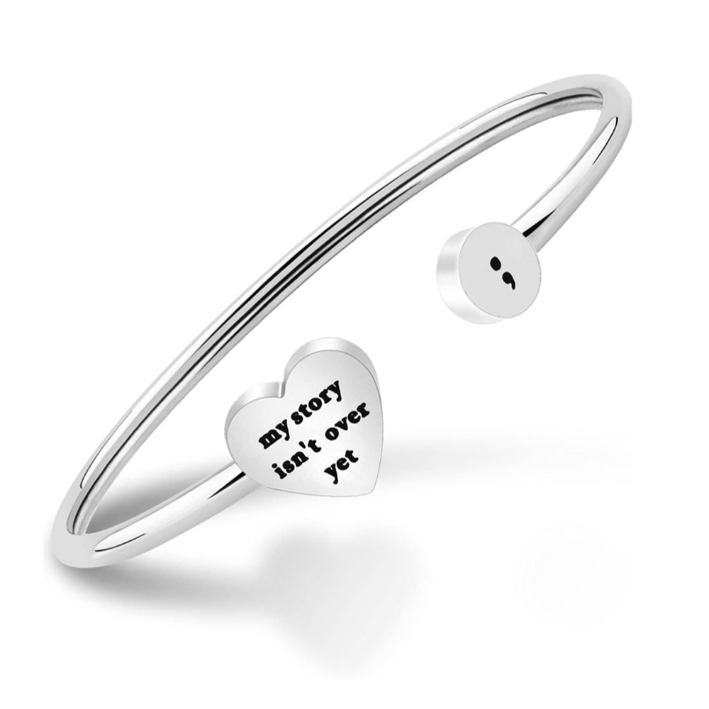 Open Cuff Suicide Awareness Bracelet (NWOT)